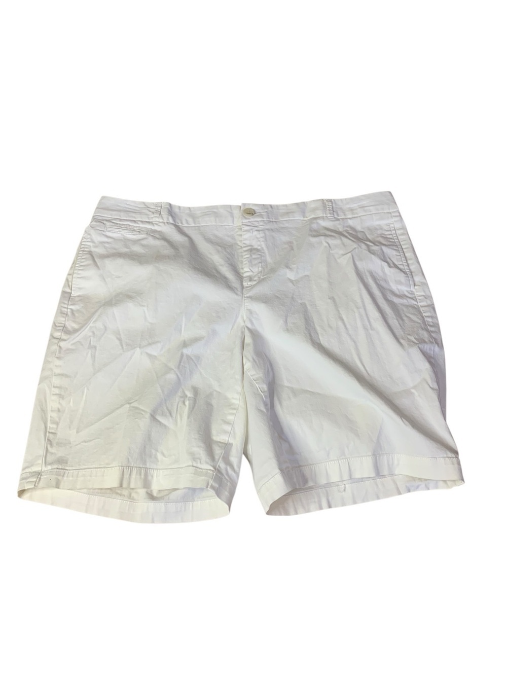 Dockers Woman White Cotton Blend Stretch Shorts - Size 20W